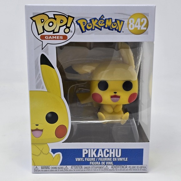 Funko Other - Funko Pop Games Pokemon Pikachu 842 Vinyl Figure Standard Yellow New In Box